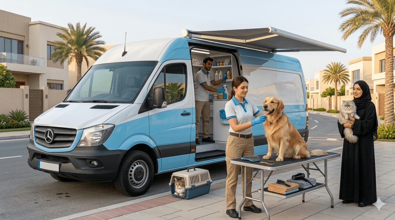 Mobile pet grooming business