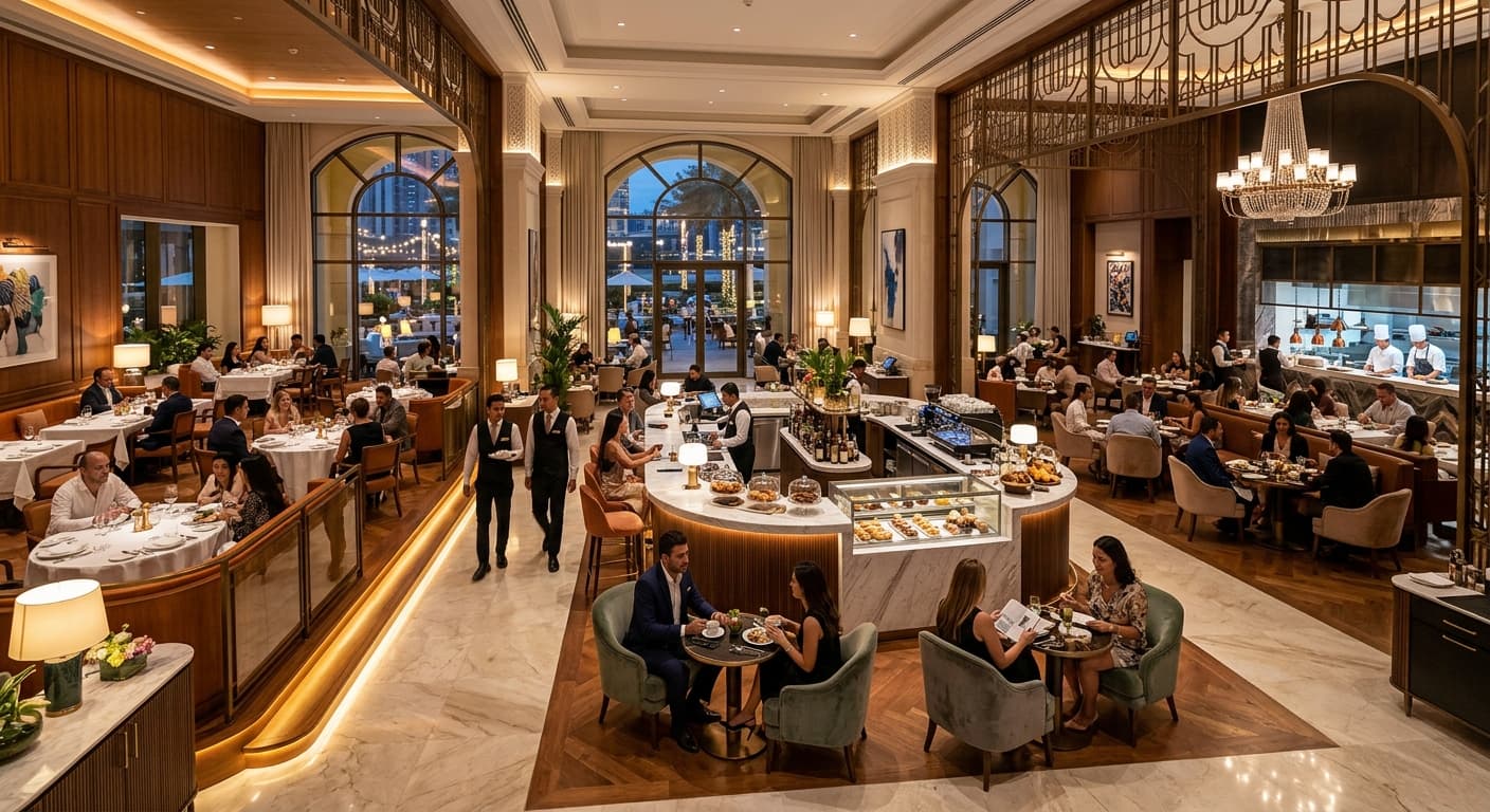 A Group of Restaurants and a Café