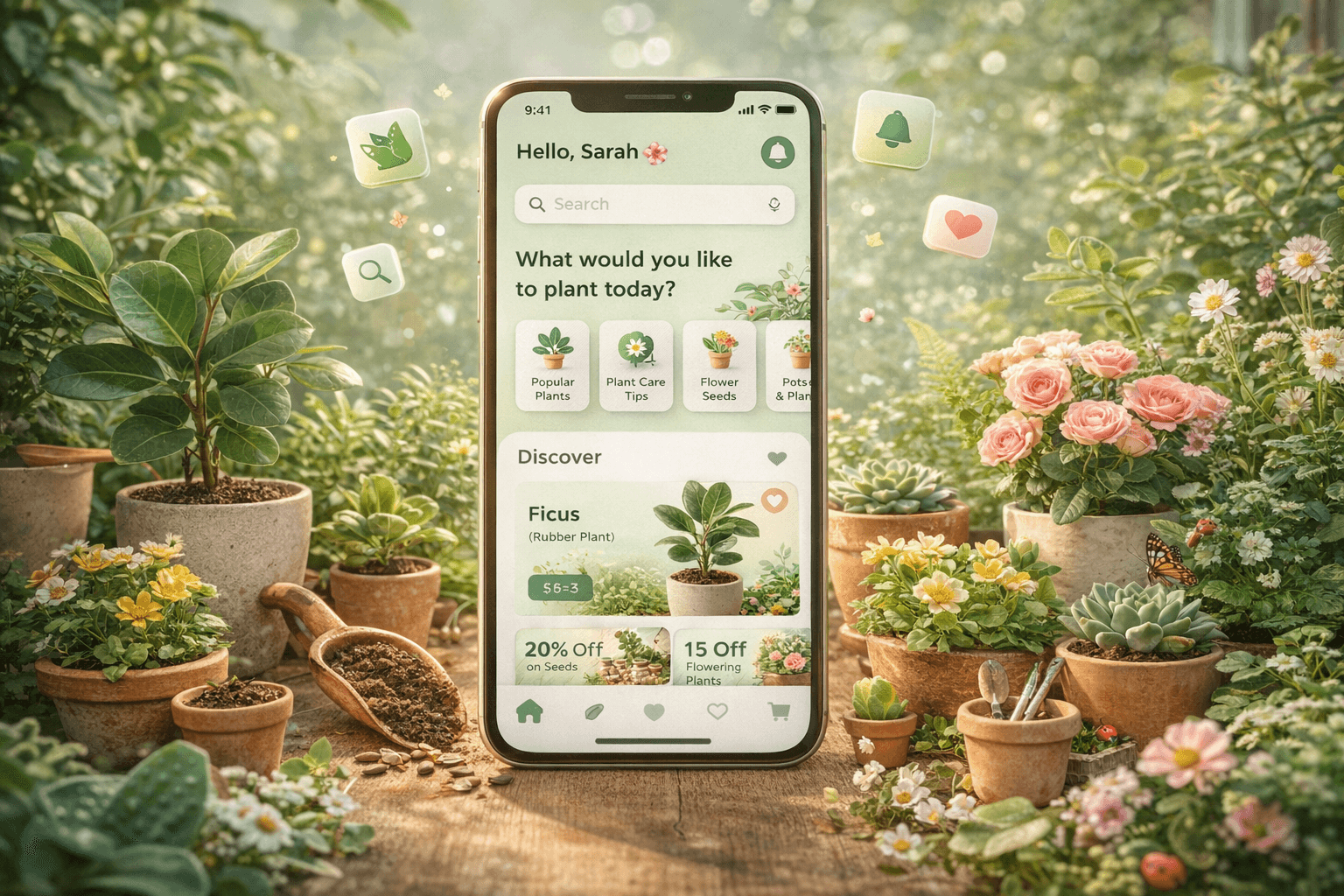 Plants and flowers application