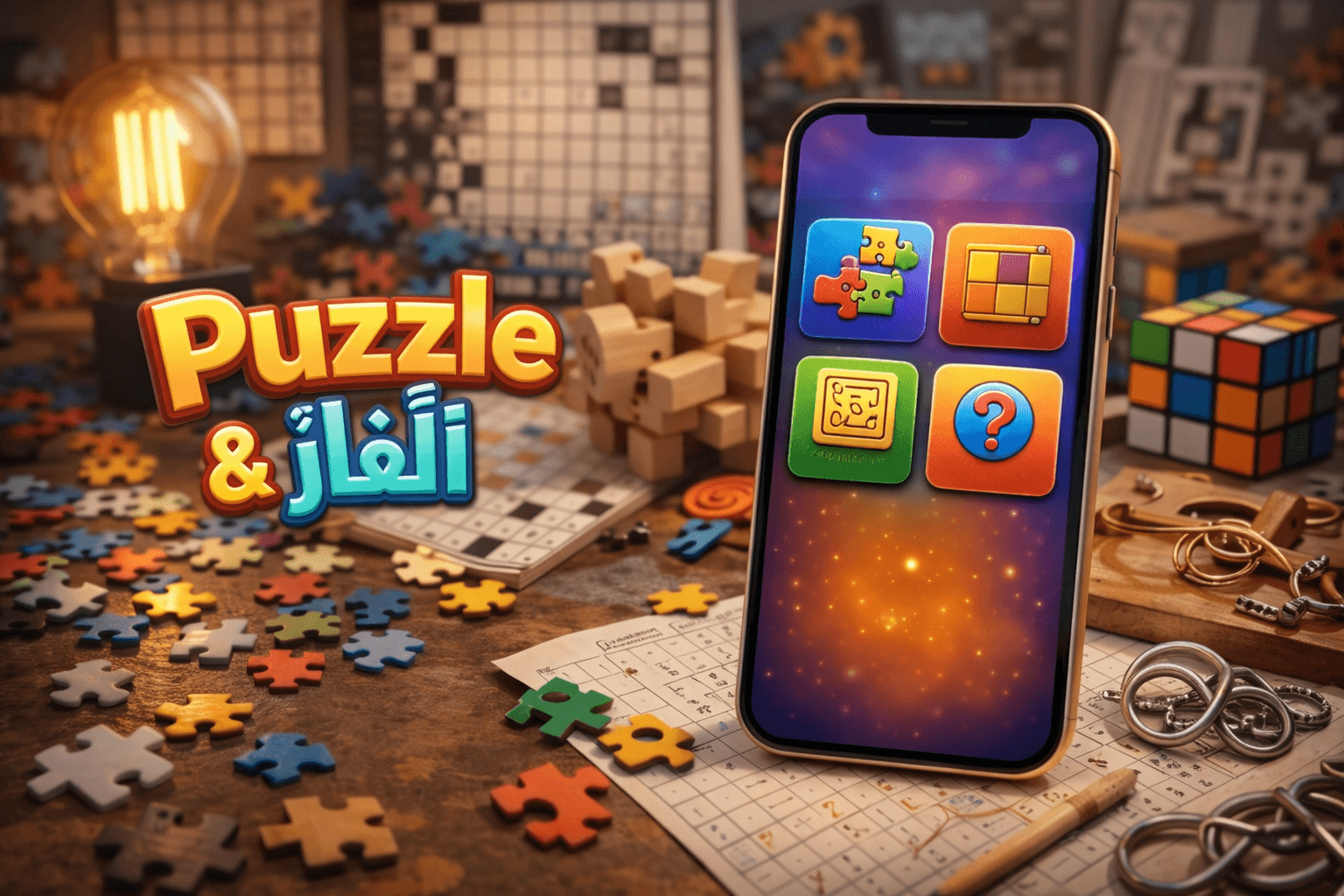 Puzzle and riddle game app